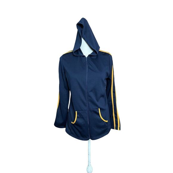 Absolute Energy Other - Vintage absolute energy full zip 2 line men Hooded jacket navy blue sz xl